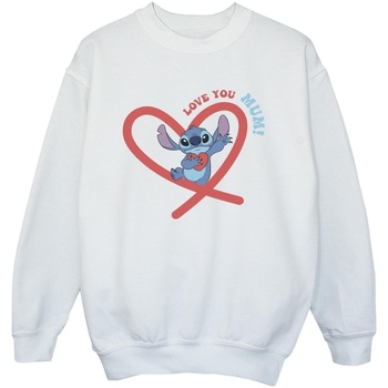 Vêtements Garçon Sweats Disney Lilo & Stitch Love You Mum Blanc