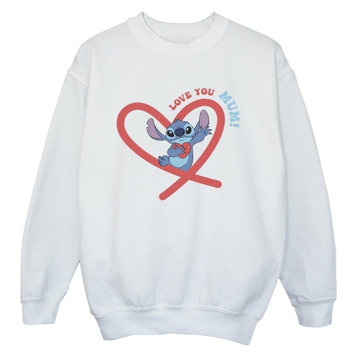 Vêtements Garçon Sweats Disney Lilo & Stitch Love You Mum Blanc