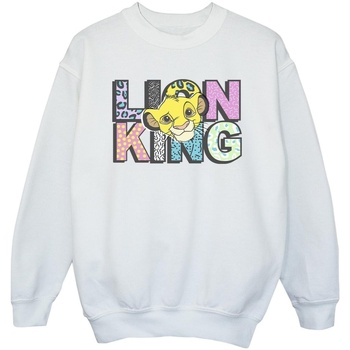 Vêtements Fille Sweats Disney The Lion King Pattern Logo Blanc