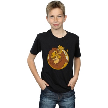 Vêtements Garçon T-shirts manches courtes Disney The Lion King Mufasa And Simba Noir