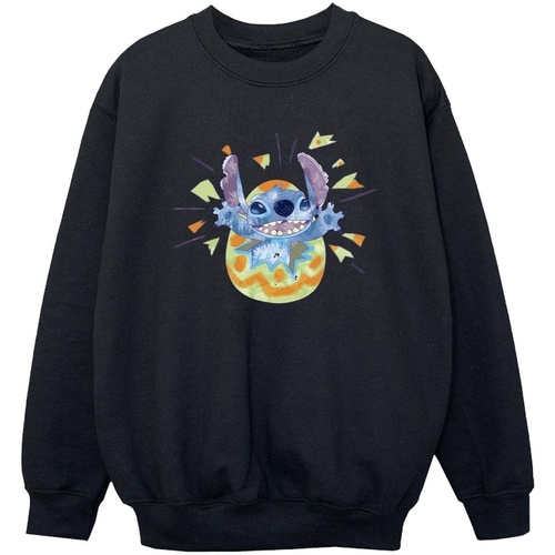 Vêtements Garçon Sweats Disney Lilo & Stitch Cracking Egg Noir