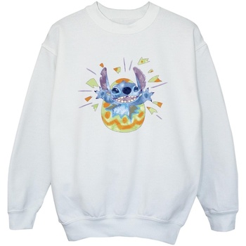 Vêtements Garçon Sweats Disney Lilo & Stitch Cracking Egg Blanc