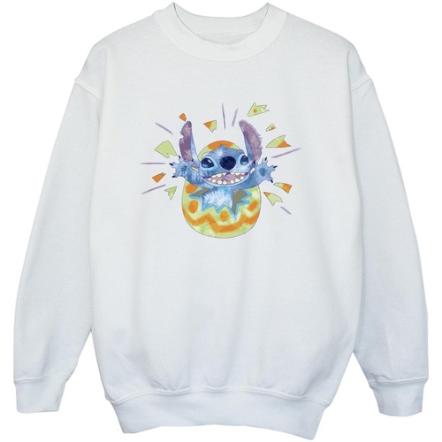 Vêtements Garçon Sweats Disney Lilo & Stitch Cracking Egg Blanc