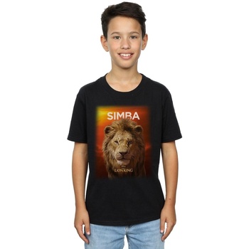 Vêtements Garçon T-shirts manches courtes Disney The Lion King Movie Adult Simba Poster Noir