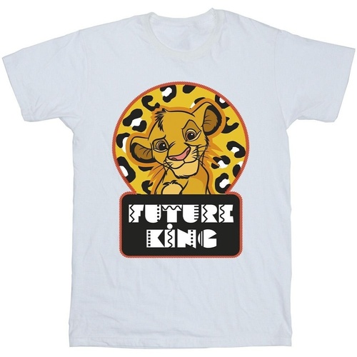 Vêtements Garçon T-shirts manches courtes Disney The Lion King Future Simba Blanc