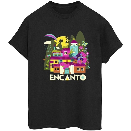Vêtements Femme T-shirts manches longues Disney Encanto Many Houses Noir