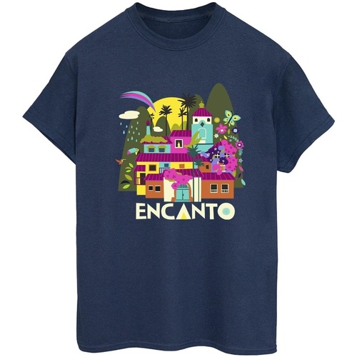 Vêtements Femme T-shirts manches longues Disney Encanto Many Houses Bleu