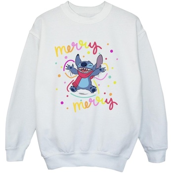 Vêtements Garçon Sweats Disney Lilo & Stitch Merry Rainbow Blanc