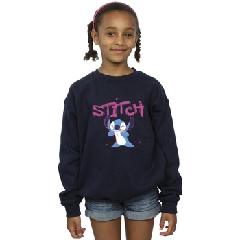 Vêtements Fille Sweats Disney Lilo And Stitch Graffiti Bleu