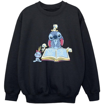 Vêtements Fille Sweats Disney Lilo & Stitch Reading A Book Noir