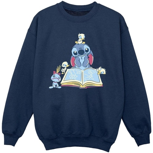 Vêtements Fille Sweats Disney Lilo & Stitch Reading A Book Bleu