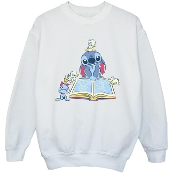 Vêtements Fille Sweats Disney Lilo & Stitch Reading A Book Blanc