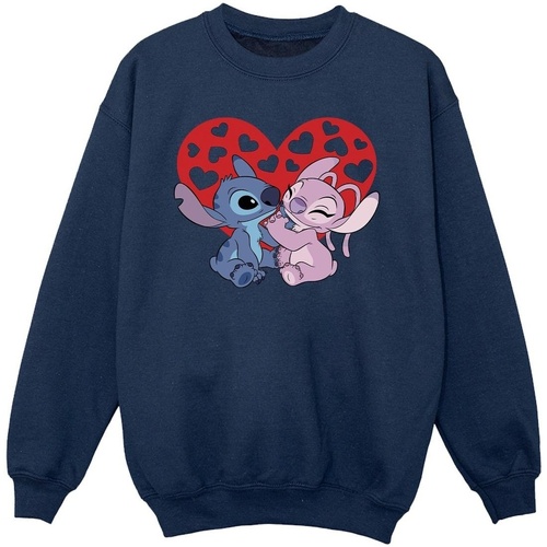 Vêtements Fille Sweats Disney Lilo & Stitch Hearts Bleu
