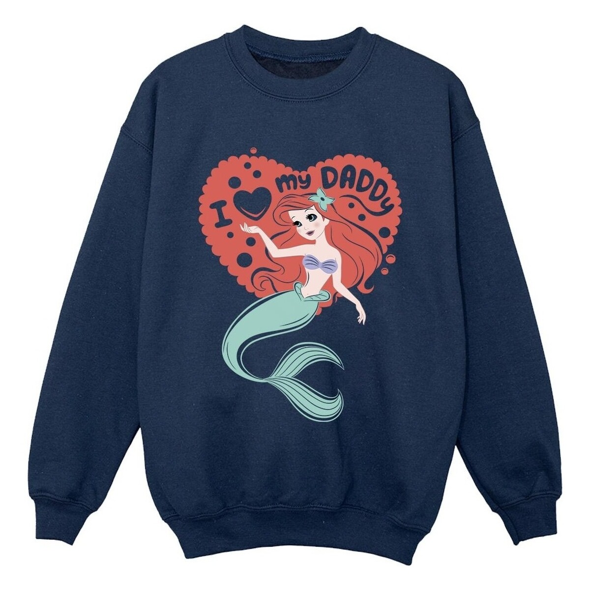 Vêtements Garçon Sweats Disney The Little Mermaid Love Daddy Bleu