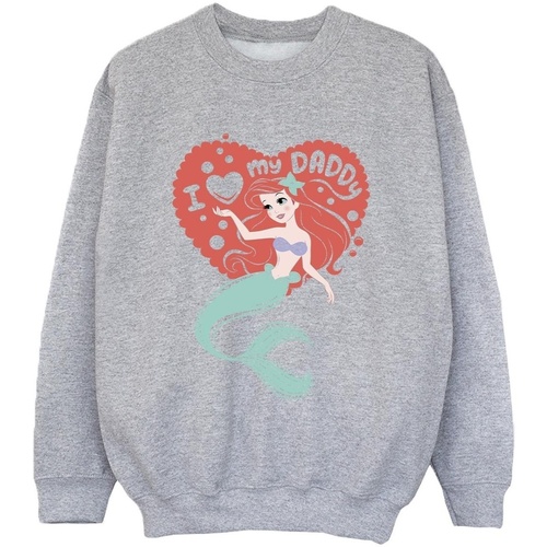 Vêtements Garçon Sweats Disney The Little Mermaid Love Daddy Gris
