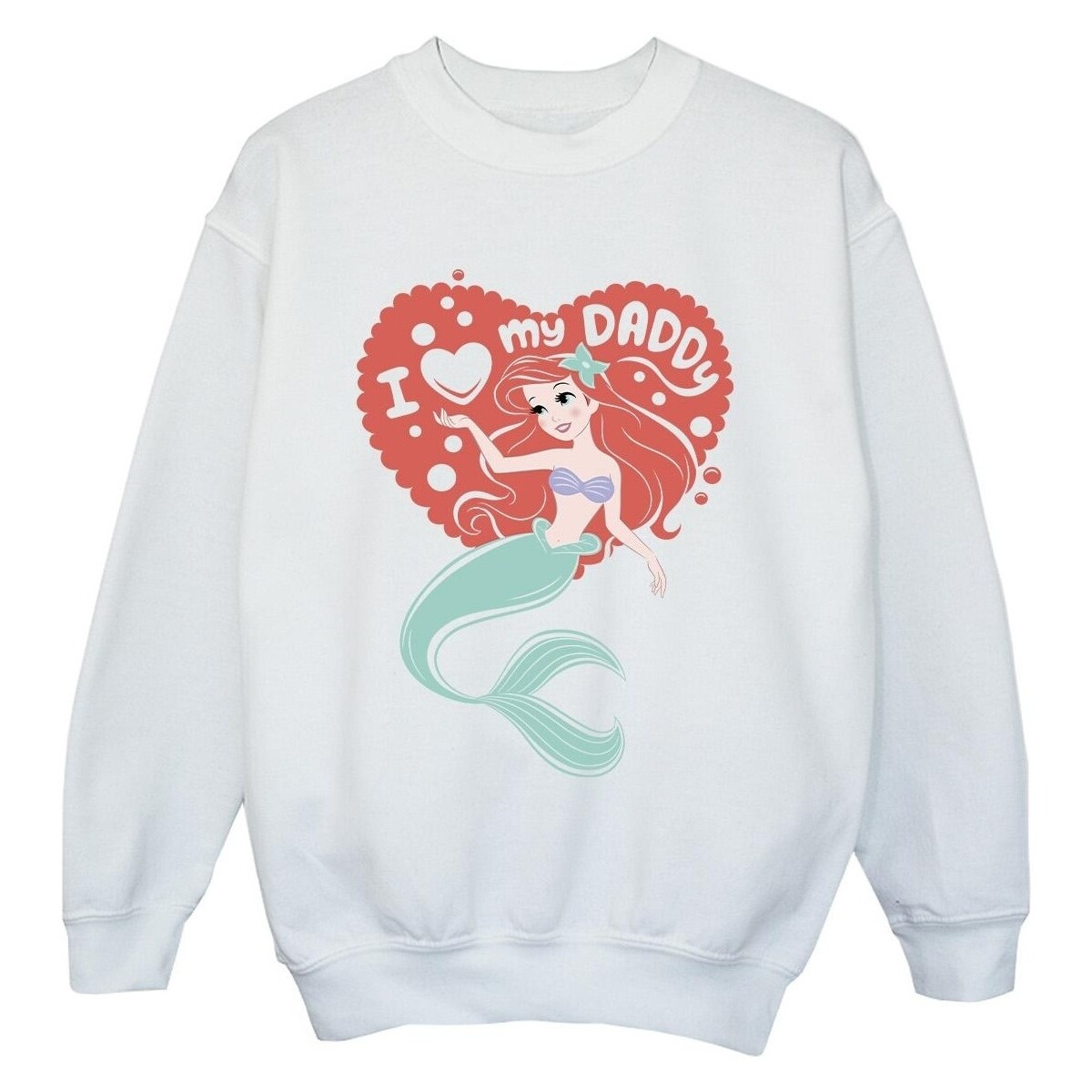 Vêtements Garçon Sweats Disney The Little Mermaid Love Daddy Blanc