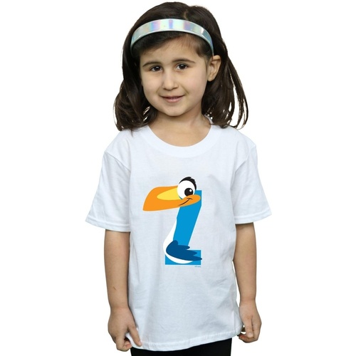 Vêtements Fille T-shirts manches longues Disney Alphabet Z Is For Zazu Blanc