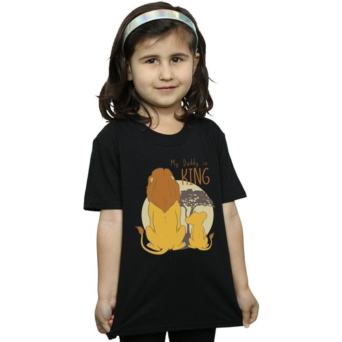 Vêtements Fille T-shirts manches longues Disney The Lion King My Daddy Is King Noir