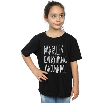 Vêtements Fille T-shirts manches longues Disney The Lion King Dad Rules Everything Noir