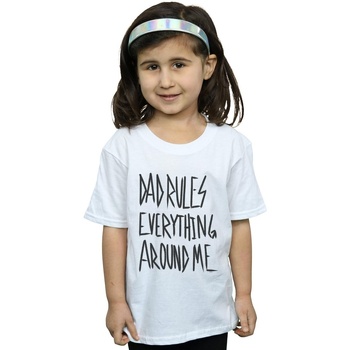 Vêtements Fille T-shirts manches longues Disney The Lion King Dad Rules Everything Blanc