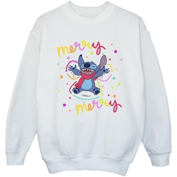 Vêtements Fille Sweats Disney Lilo & Stitch Merry Rainbow Blanc