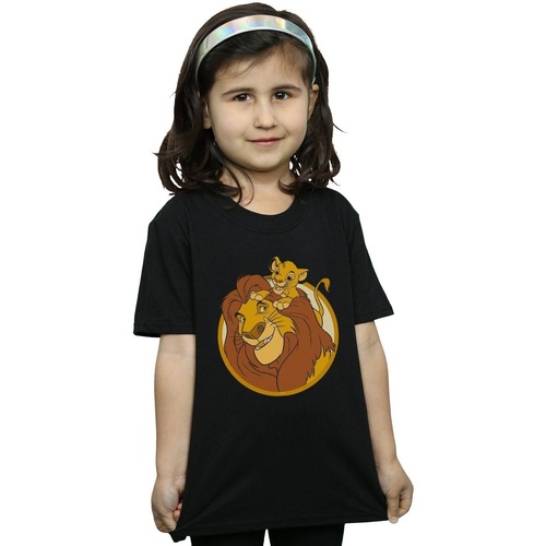 Vêtements Fille T-shirts manches longues Disney The Lion King Mufasa And Simba Noir