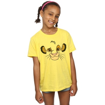 Vêtements Fille T-shirts manches longues Disney The Lion King Simba Face Multicolore