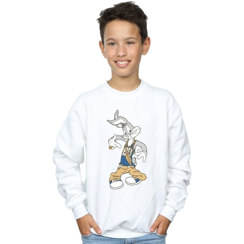 Vêtements Garçon Sweats Dessins Animés Bugs Bunny Rapper Blanc