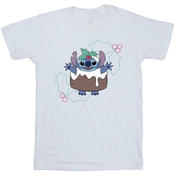 Vêtements Garçon T-shirts manches courtes Disney Lilo & Stitch Pudding Holly Blanc