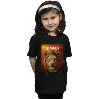 Vêtements Fille T-shirts manches longues Disney The Lion King Movie Adult Simba Poster Noir
