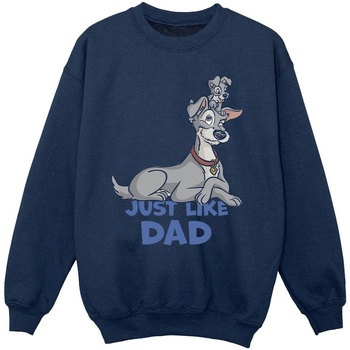 Vêtements Fille Sweats Disney Lady And The Tramp Just Like Dad Bleu