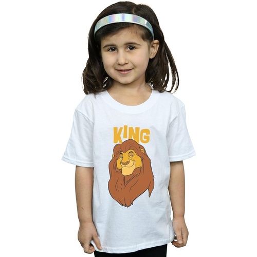 Vêtements Fille T-shirts manches longues Disney The Lion King Mufasa King Blanc