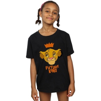 Vêtements Fille T-shirts manches longues Disney The Lion King Simba Future King Noir