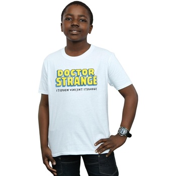 Vêtements Garçon T-shirts manches courtes Marvel Doctor Strange AKA Stephen Vincent Strange Blanc