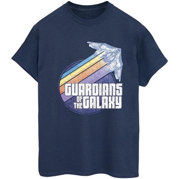 Vêtements Femme T-shirts manches longues Guardians Of The Galaxy Badge Rocket Bleu