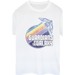 Vêtements Femme T-shirts manches longues Guardians Of The Galaxy Badge Rocket Blanc