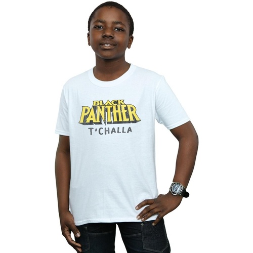 Vêtements Garçon T-shirts manches courtes Marvel Black Panther AKA T'Challa Blanc