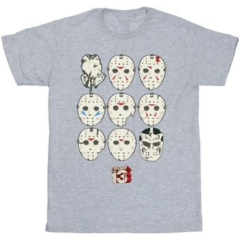Vêtements Homme T-shirts manches longues Friday The 13Th Jason Masks Gris