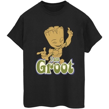 Vêtements Femme T-shirts manches longues Guardians Of The Galaxy Groot Dancing Noir
