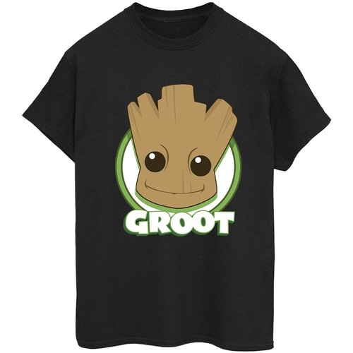 Vêtements Femme T-shirts manches longues Guardians Of The Galaxy Groot Badge Noir