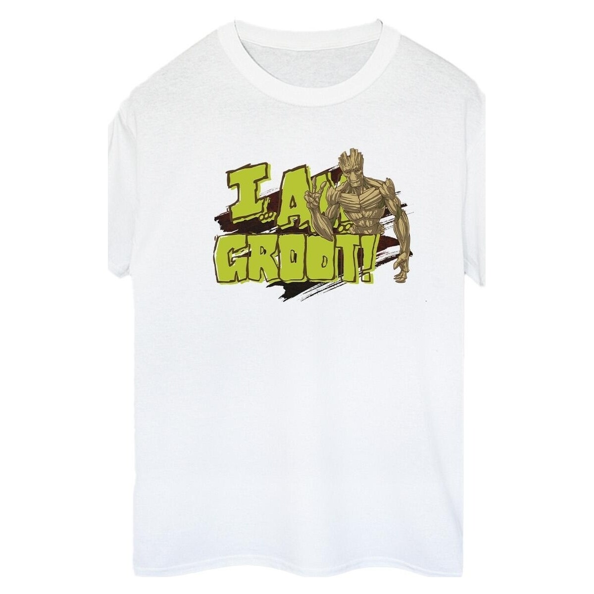Vêtements Femme T-shirts manches longues Guardians Of The Galaxy I Am Groot Blanc