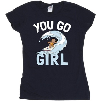 Vêtements Femme T-shirts manches longues Disney Lilo And Stitch You Go Girl Bleu
