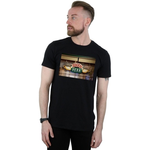Vêtements Homme T-shirts manches longues Friends Central Perk Photo Noir