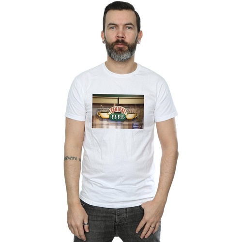 Vêtements Homme T-shirts manches longues Friends Central Perk Photo Blanc