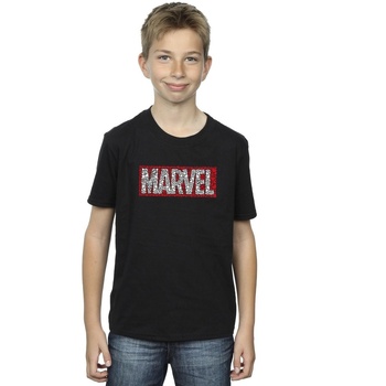 Vêtements Garçon T-shirts manches courtes Marvel Comics Hearts Logo Noir