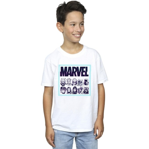 Vêtements Garçon T-shirts manches courtes Marvel Comics Glitch Blanc