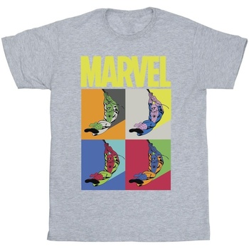 Vêtements Garçon T-shirts manches courtes Marvel Spider-Man Pop Art Gris