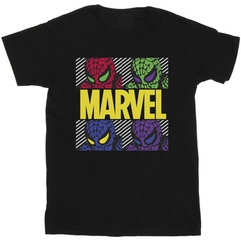 Vêtements Garçon T-shirts manches courtes Marvel Spider-Man Pop Art Noir