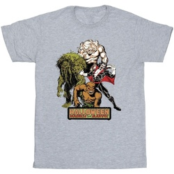Vêtements Garçon T-shirts Pocket manches courtes Marvel Halloween Monsters Gris