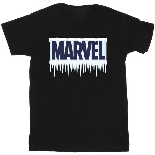 Vêtements Garçon T-shirts manches courtes Marvel Icicle Logo Noir